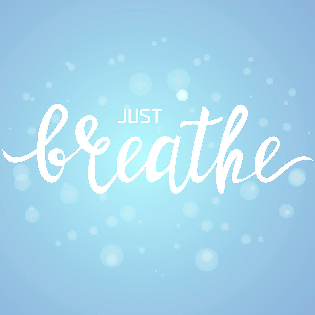 Just breathe, conceptual illustration
