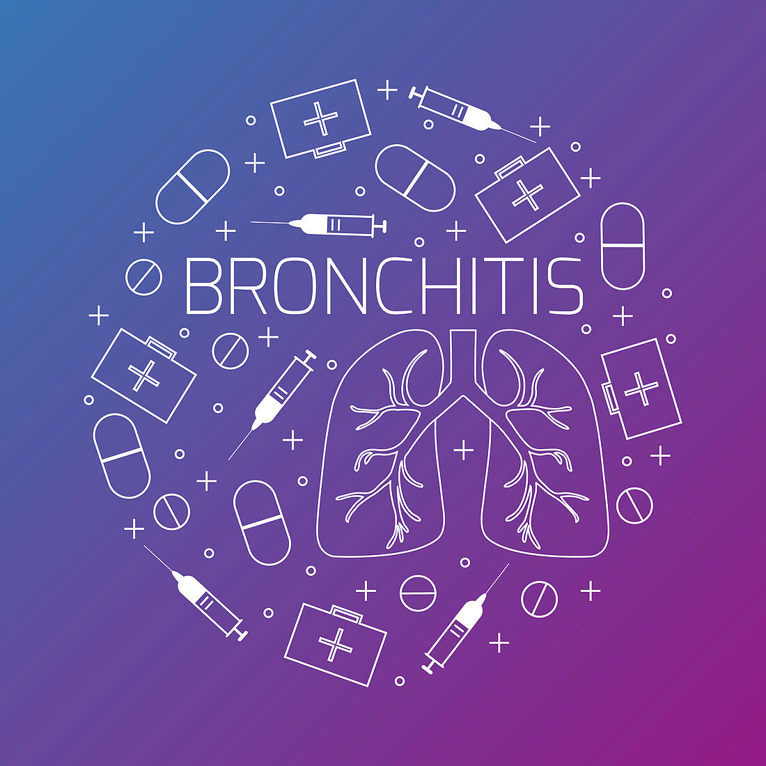Bronchitis, conceptual illustration