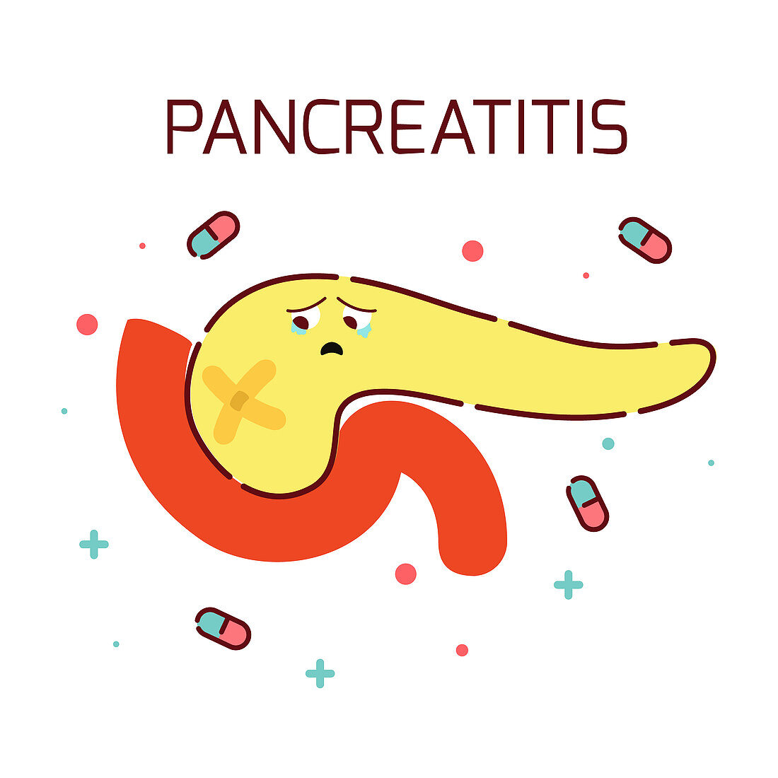 Pancreatitis, conceptual illustration