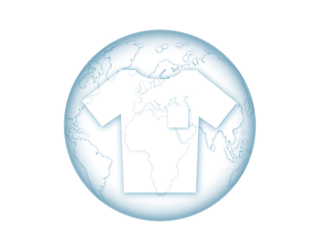 Earth and t-shirt, illustration