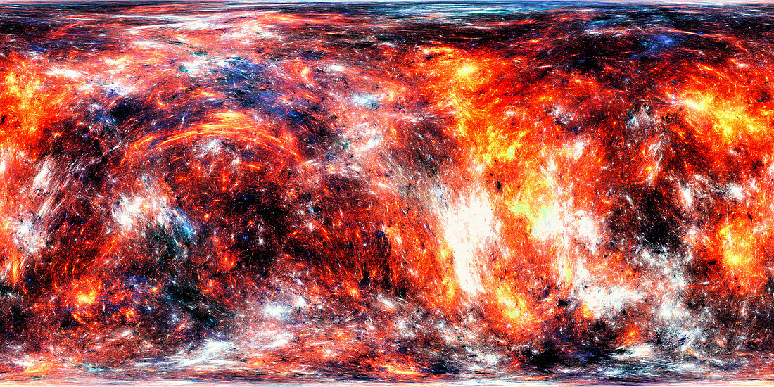 Fiery surface, illustration