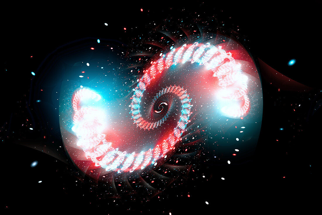 Spiral in space, illustration