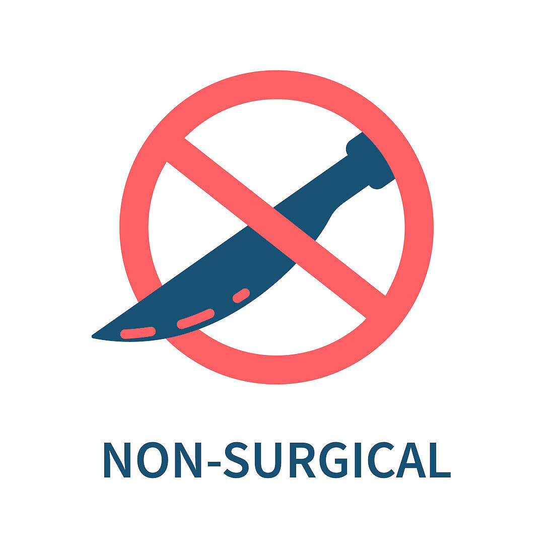 Non-surgical procedure, conceptual illustration