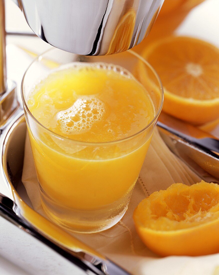 A Glass of Freshly Squeezed Orange Juice