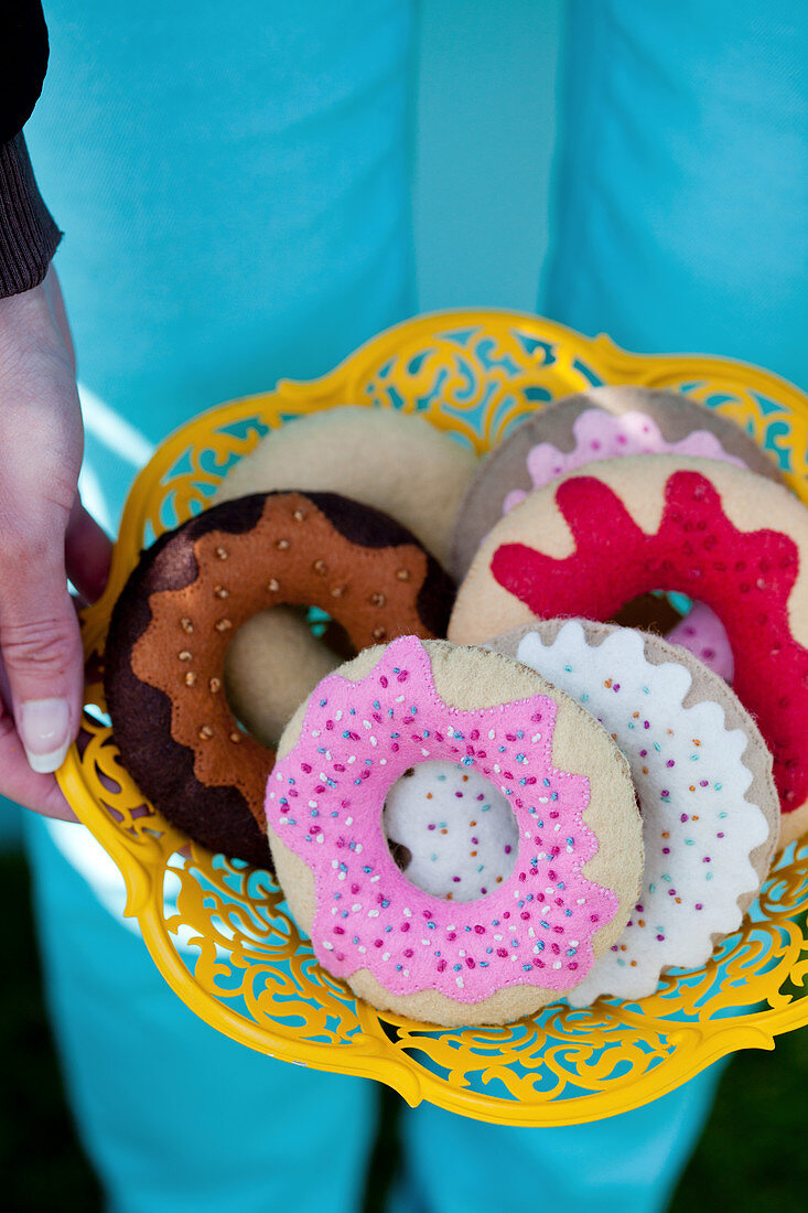 Handmade felt donuts