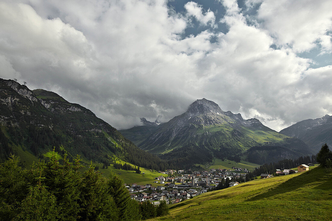 Bergpanorama, Lech, Arlberg, Österreich