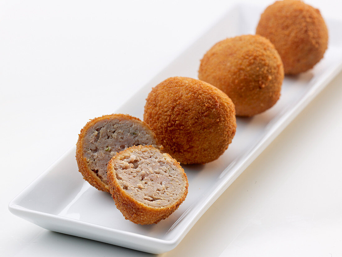 Baked sausage croquettes