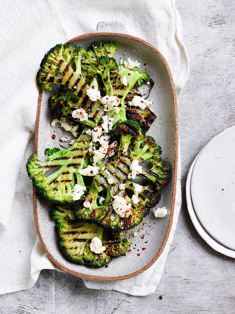 Broccoli 'steaks' with feta