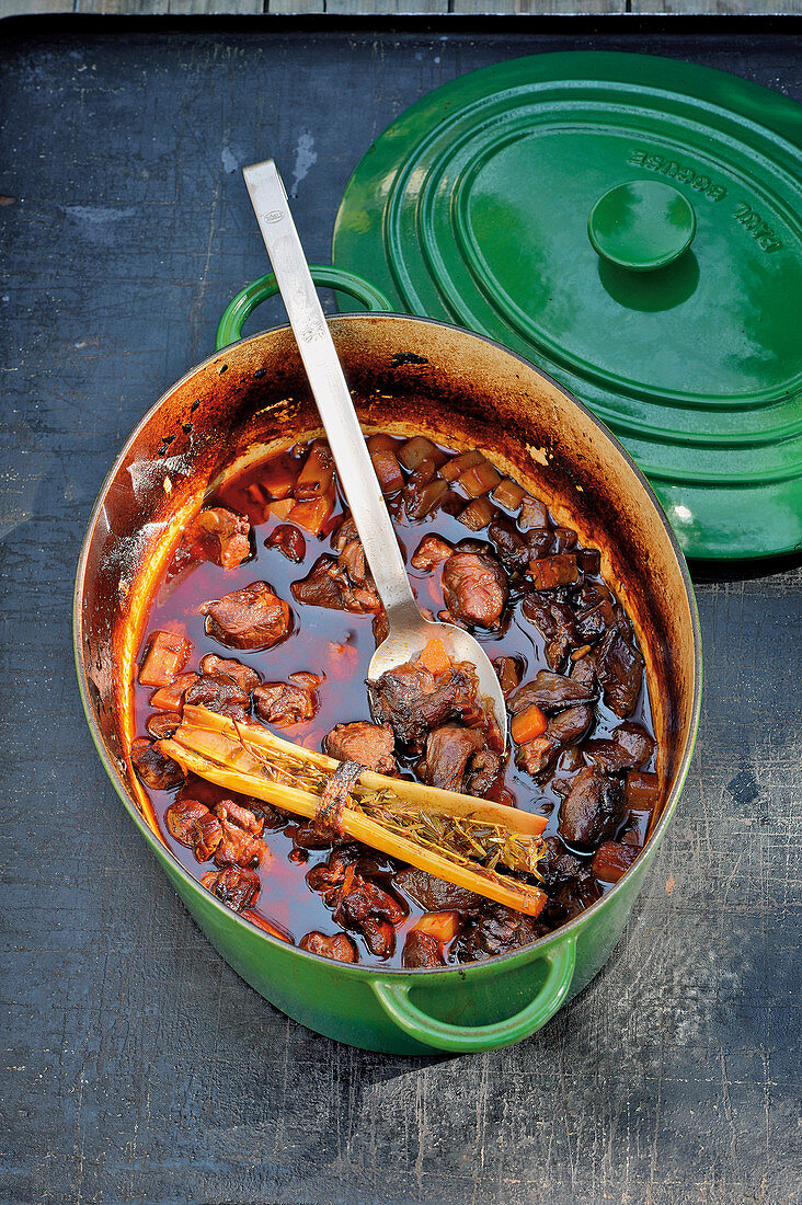 Venison boeuf bourguignon