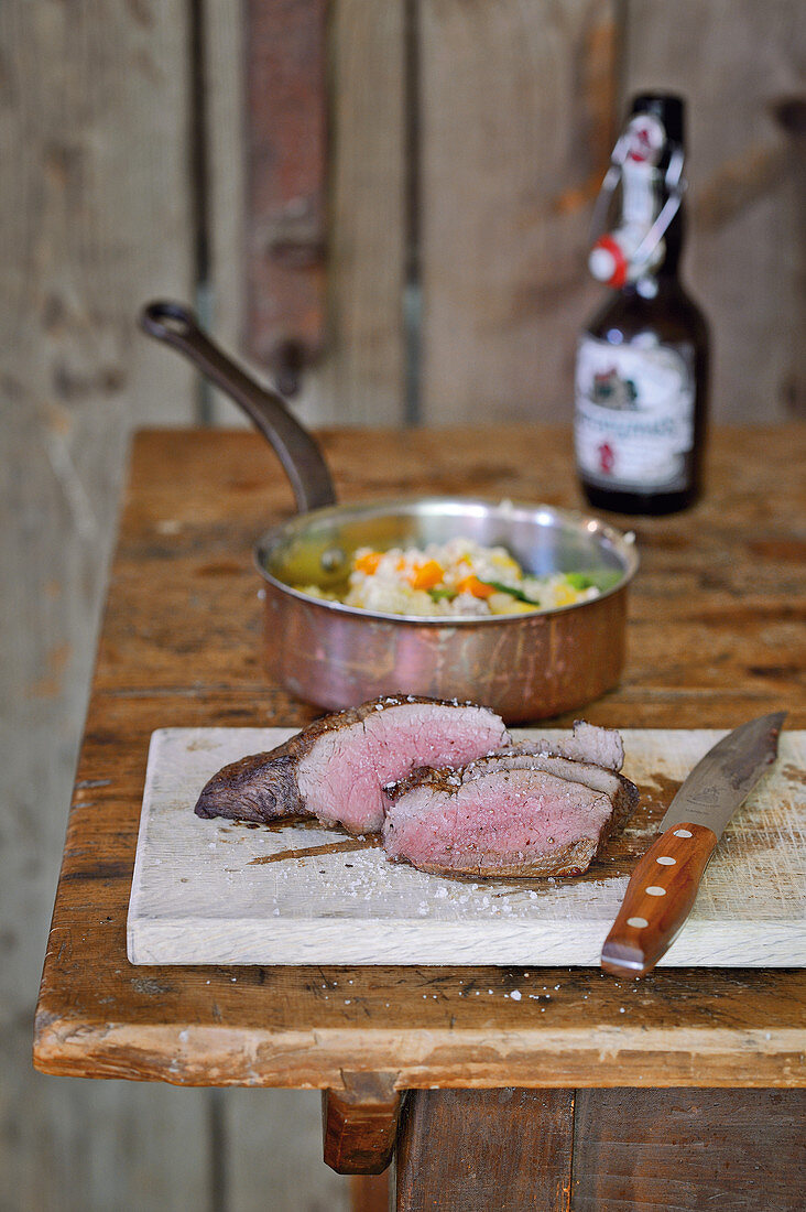 Hirschtafelspitz mit Meerettich-Kartoffelgemüse