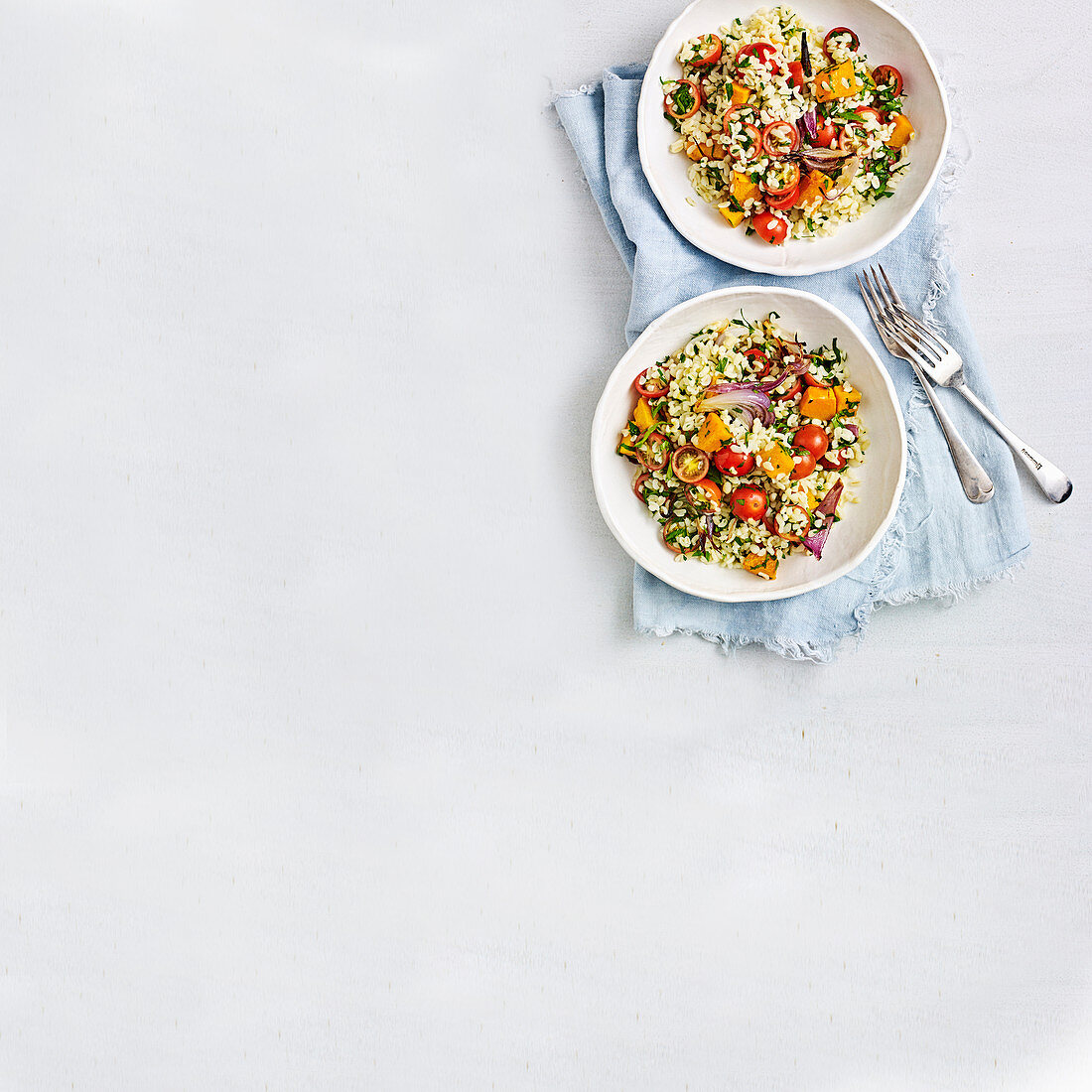 Vegan pumpkin tabbouleh