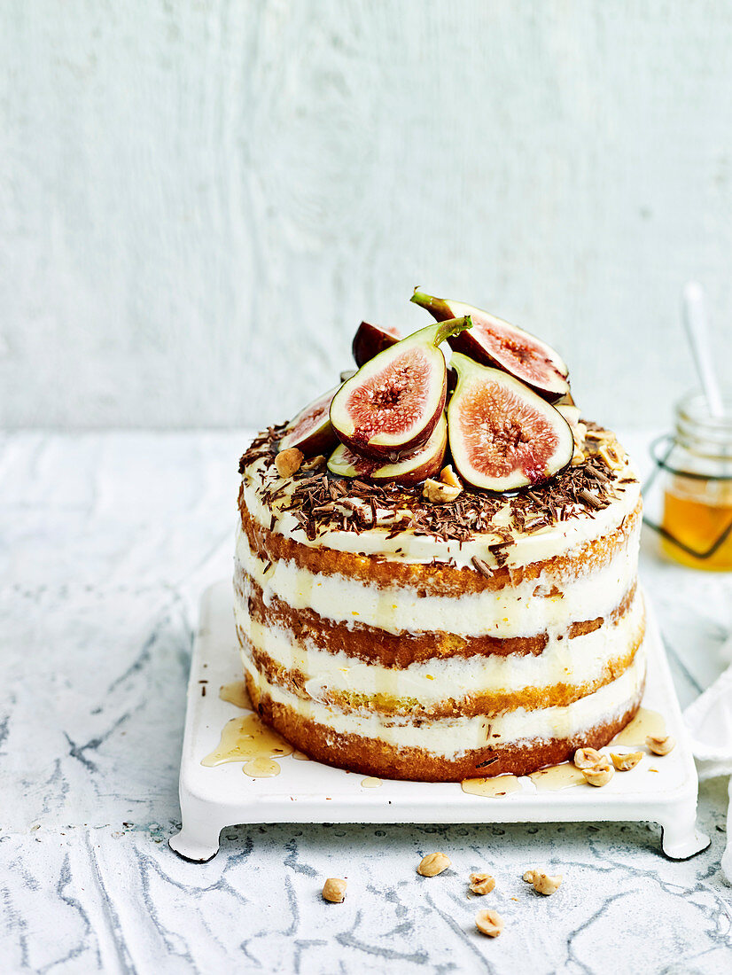 Tiramisu-Torte mit Feigen und Honig