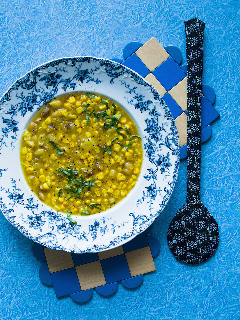 Sourth-African corn soup with curry