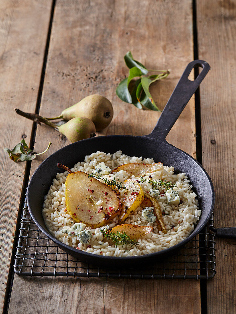 Risotto mit gerösteten Thymianbirnen