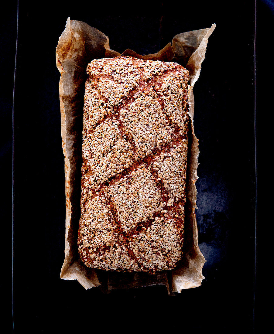 Vollkornbrot mit Sesam