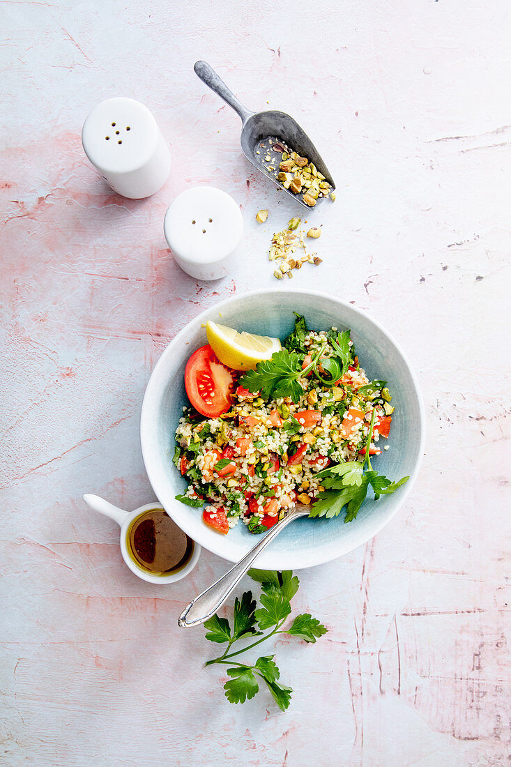 Parsley-millet salad