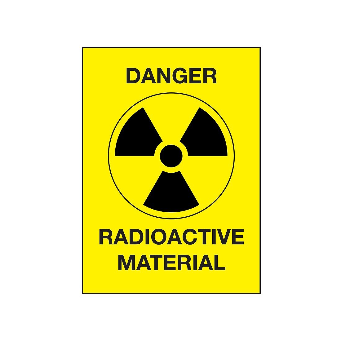 Radiation warning sign, illustration