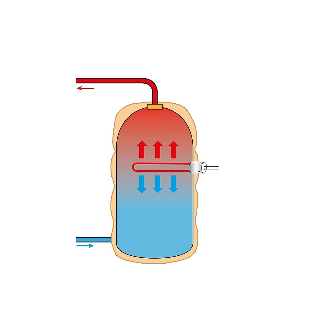 Immersion heater, illustration