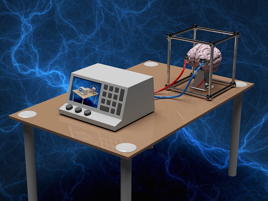 Brain-computer interface, illustration