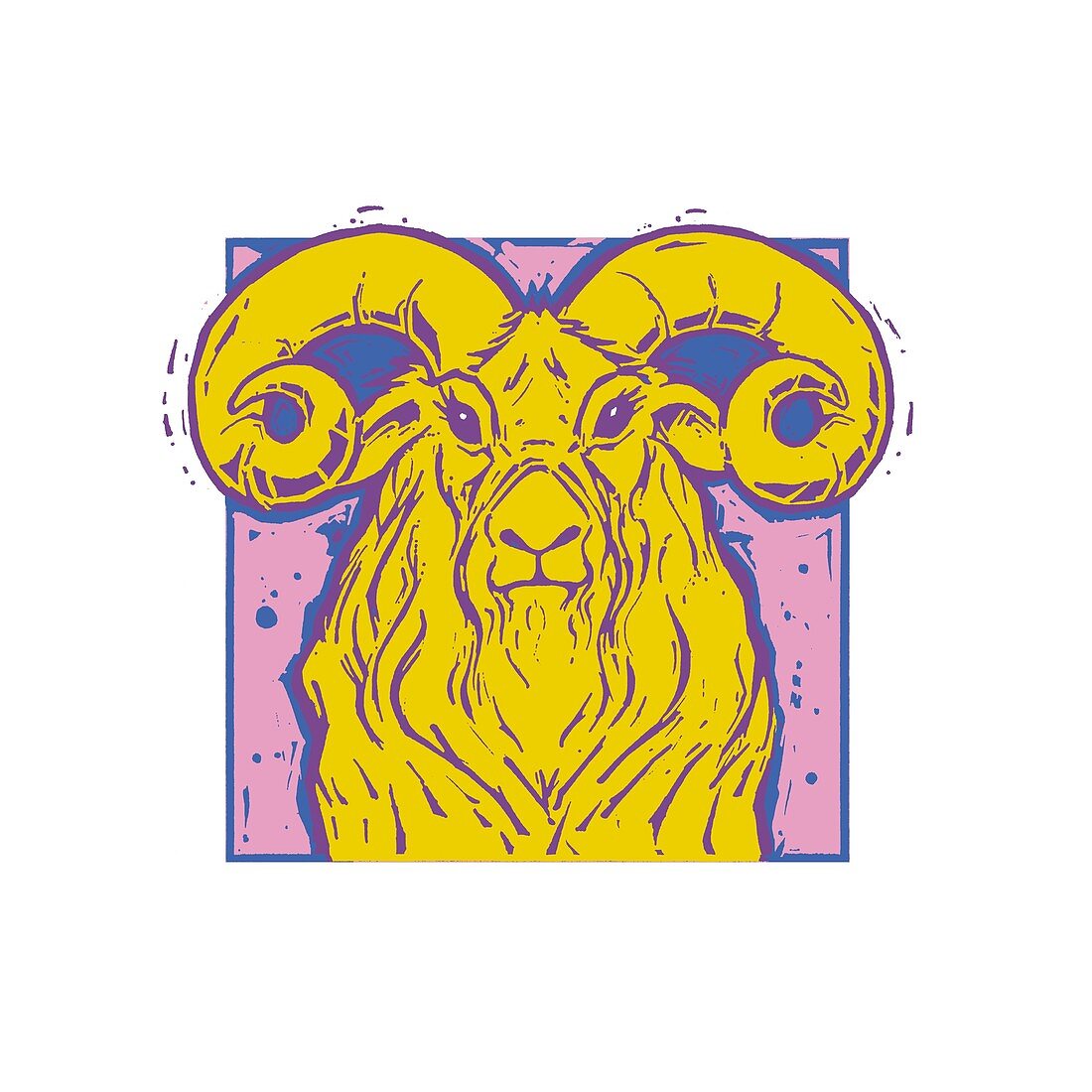 Aries zodiac sign, illustration