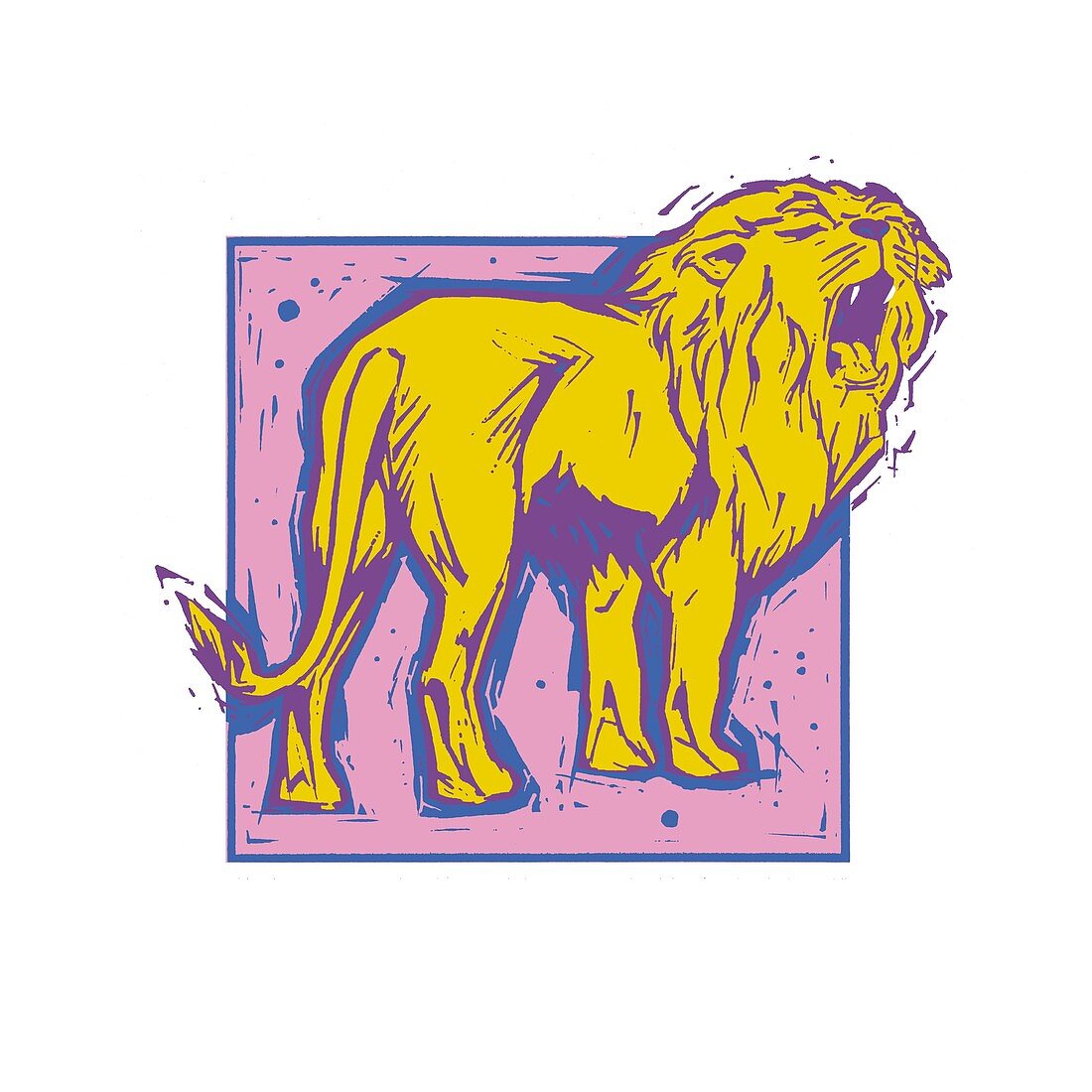 Leo zodiac sign, illustration
