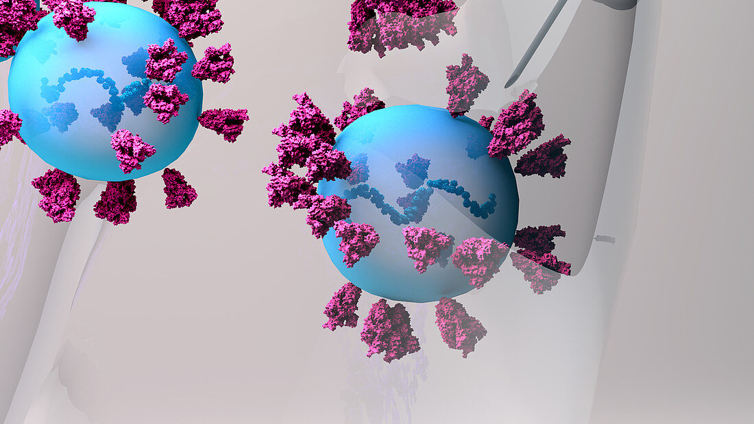 RNA vaccine, conceptual illustration