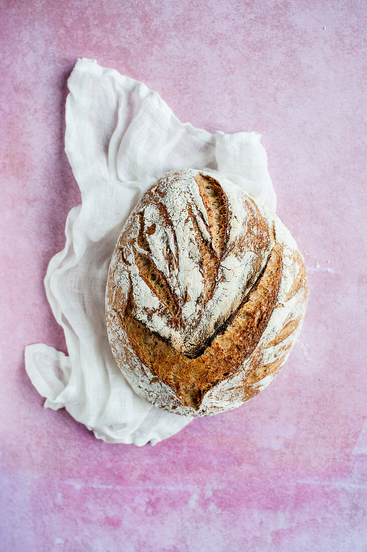 Loaf of wheat sourdough bread