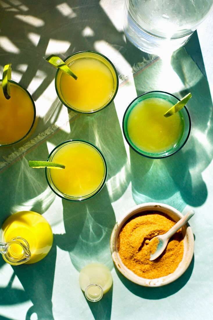 Homemade Ginger Beer in glasses