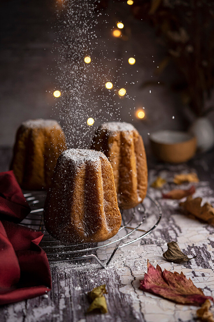 Pandoro with dusting of powdered sugar