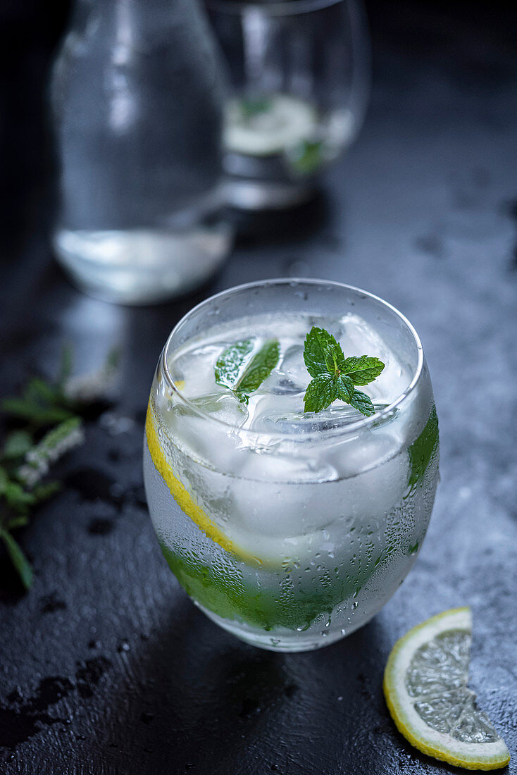 Lemon Mint Iced Water