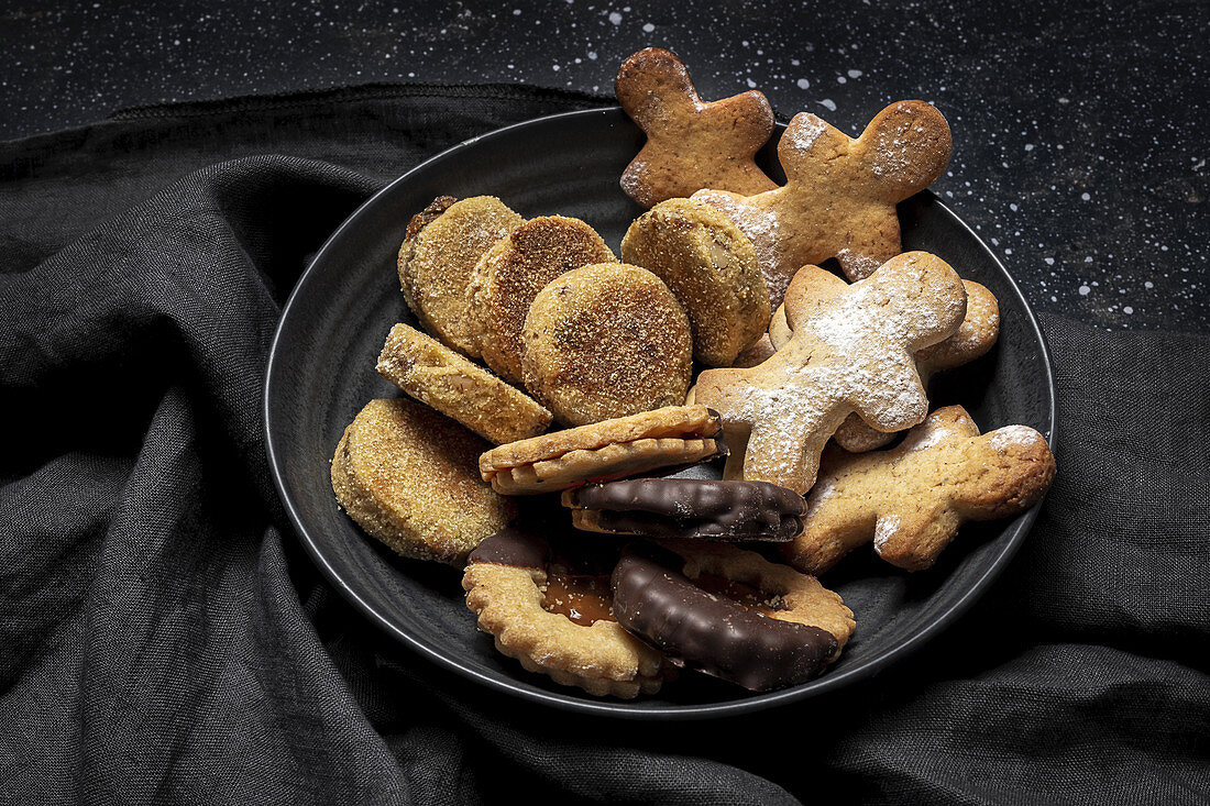 Homemade cookies on plate