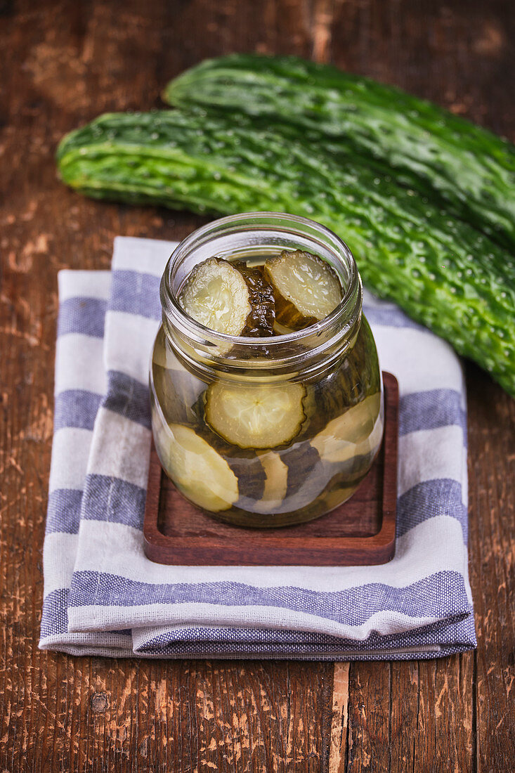 Vegan pickled cucumber