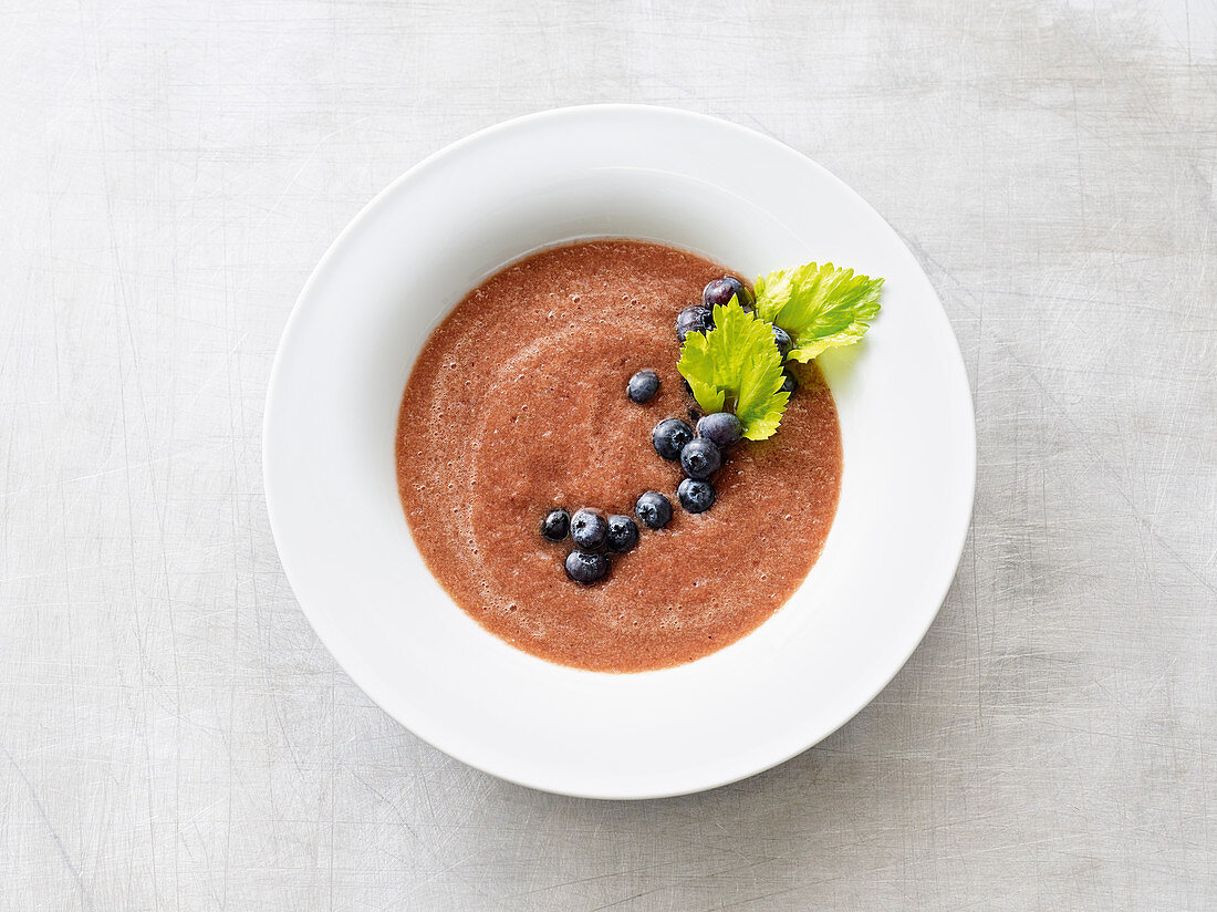 Blueberry gazpacho