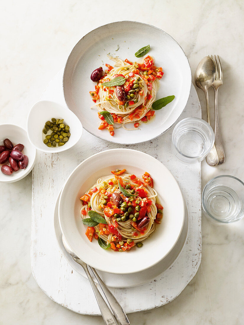 Pasta mit Peperonata