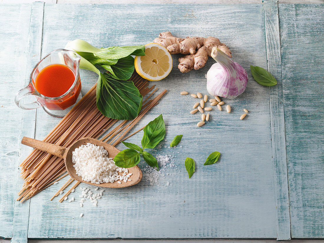 Ingredients for vegetarian dishes