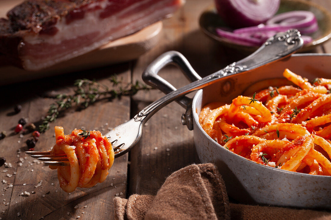 Roman Bucatini al Amatriciana