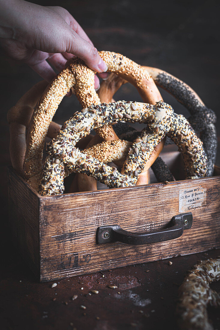 Pretzels with kernels