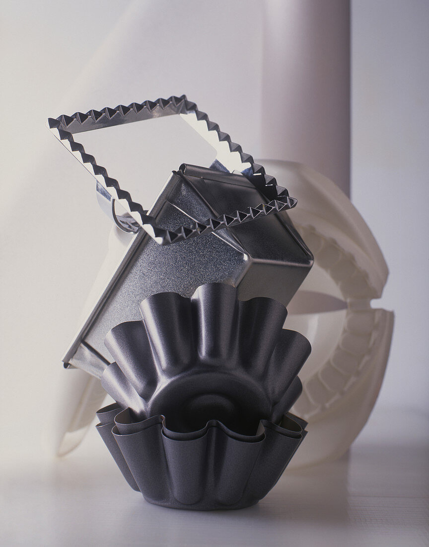 Baking Utensils in Glass Mixing Bowl