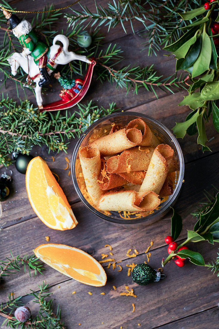 Tuiles cookies for Christmas