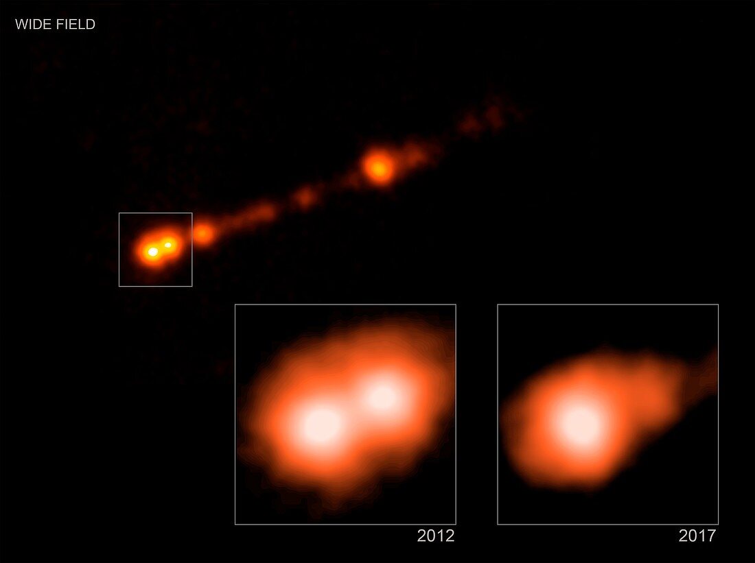 Galaxy M87 jets, Chandra X-ray image