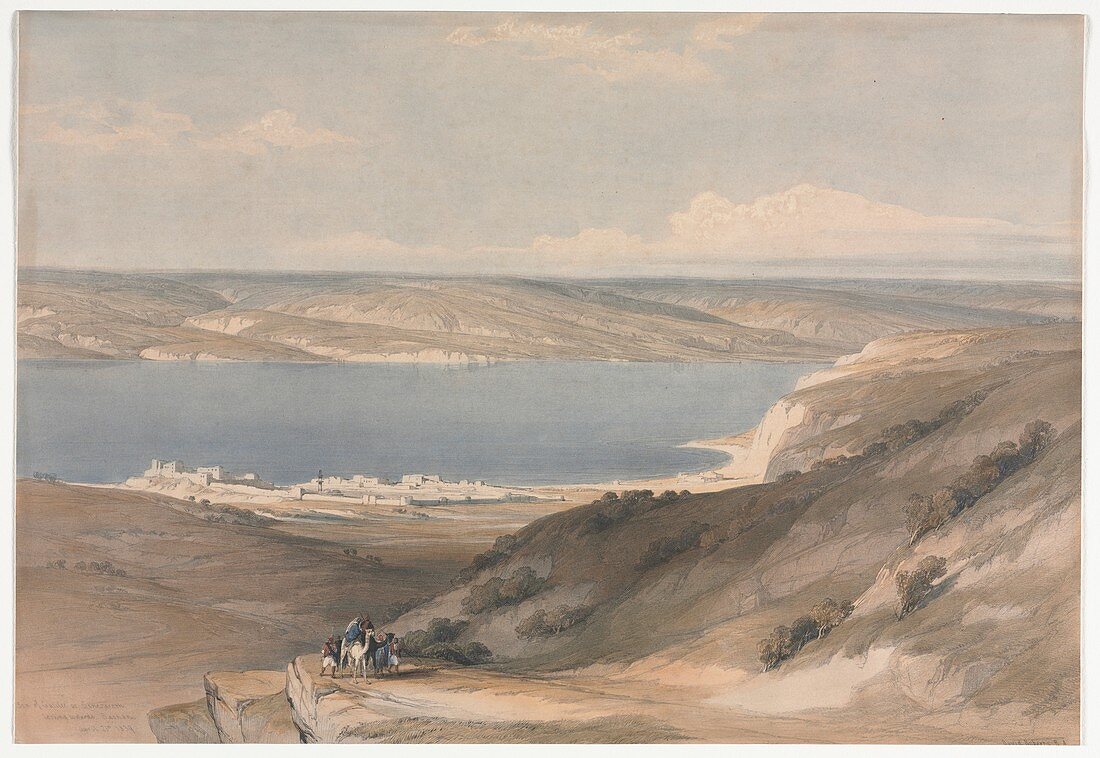 Sea of Galilee, 19th century illustration