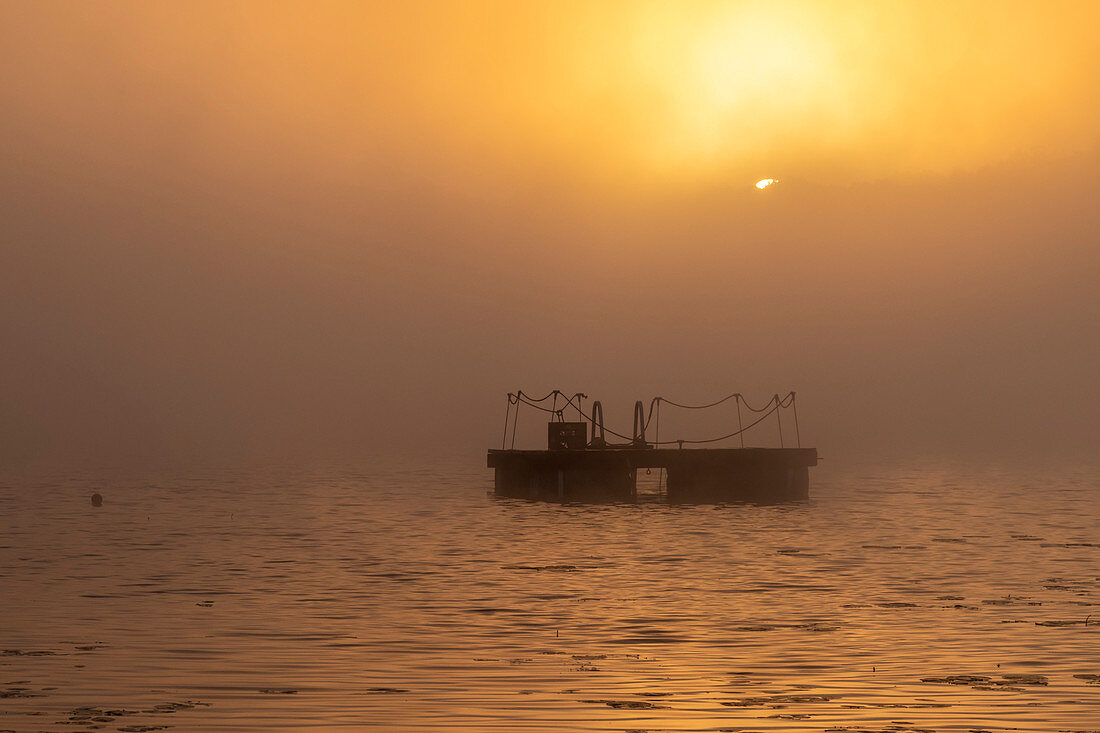 Sunrise over Stewart Lake, Michigan, USA