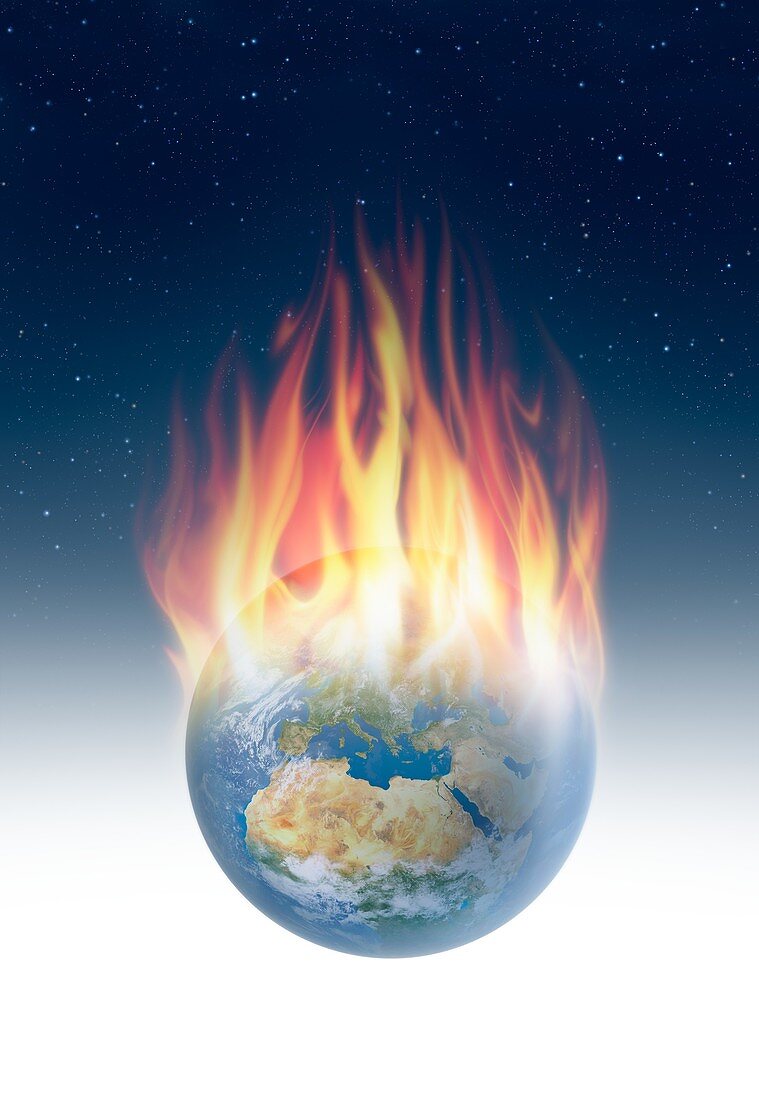 Global warming, conceptual illustration