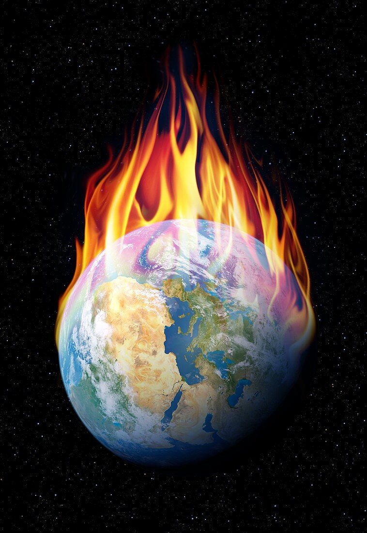 Global warming, conceptual illustration