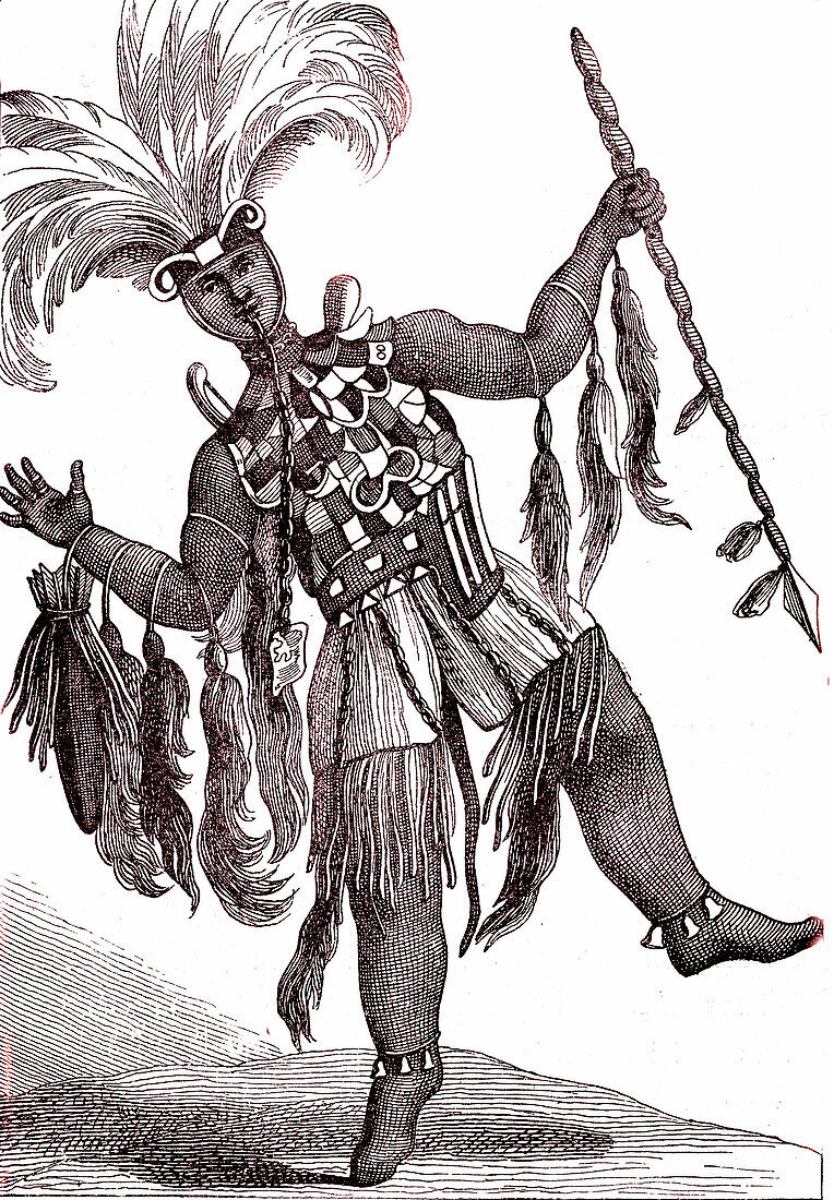 Asante chief, Ghana, 19th Century illustration