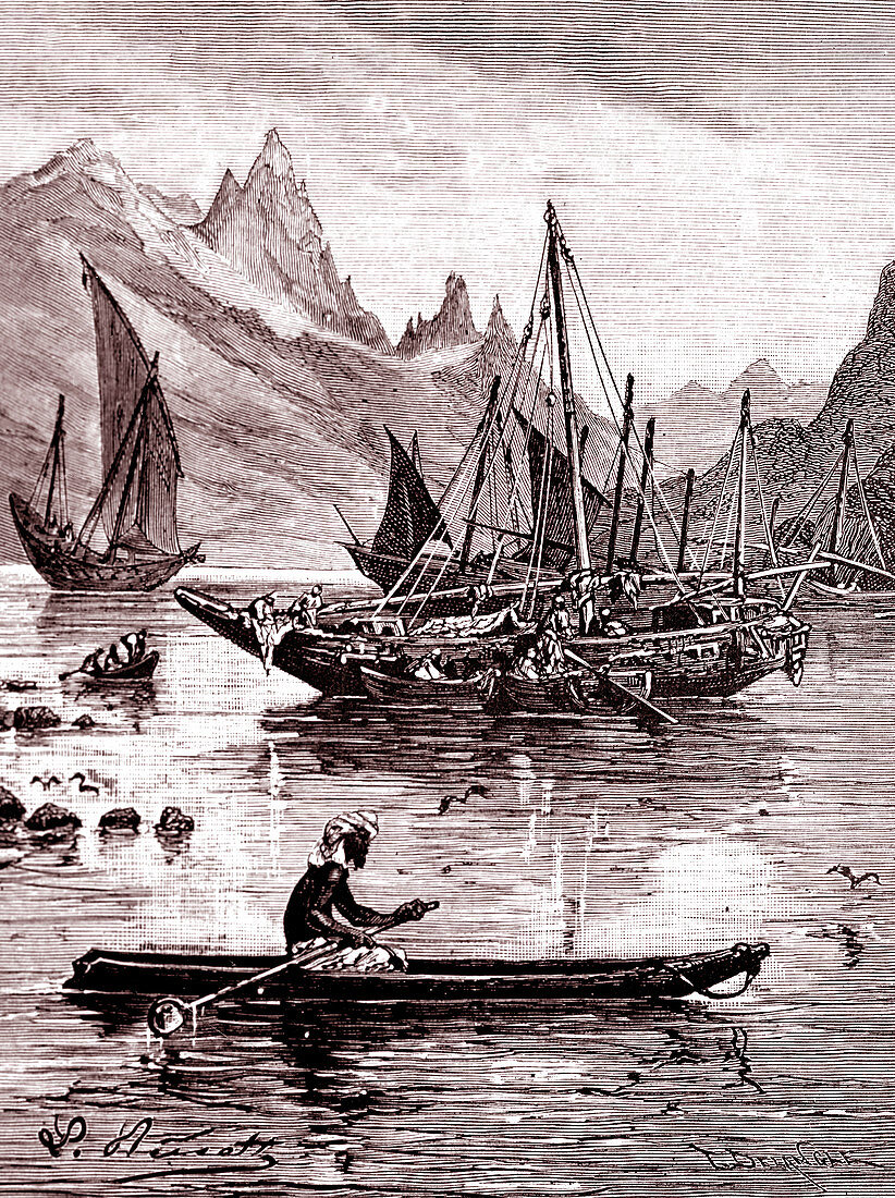 Red Sea, 19th Century illustration
