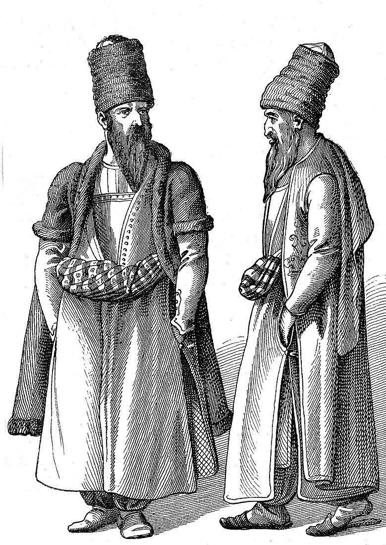 19th Century Persian men, illustration