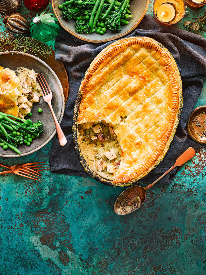 Turkey and ham pie