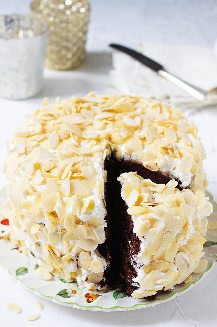 Torta al Cioccolato, sliced