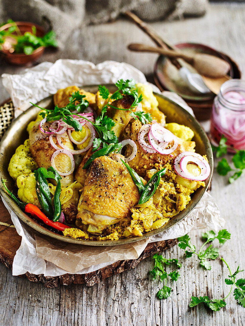 Curryhähnchen mit Blumenkohl